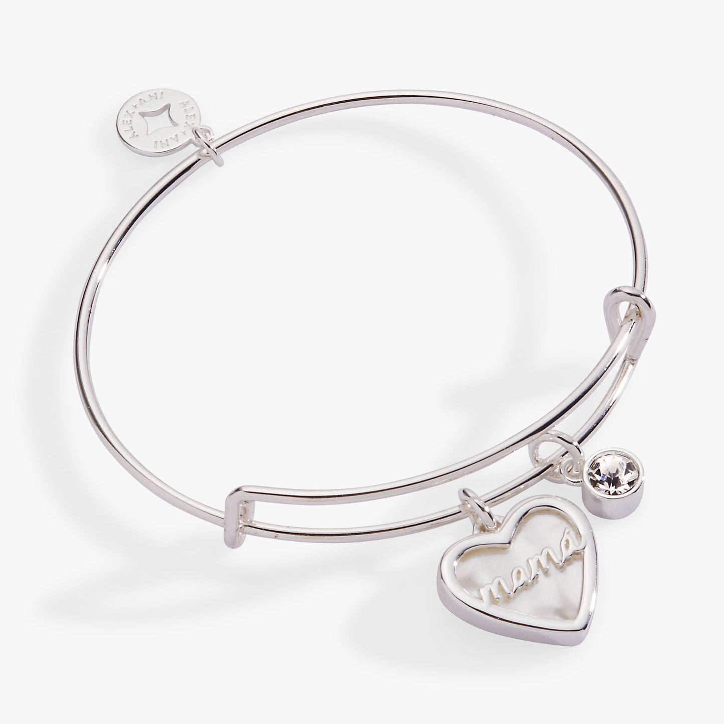 Mamá Mother of Pearl Heart Charm Bangle ALEX AND ANI