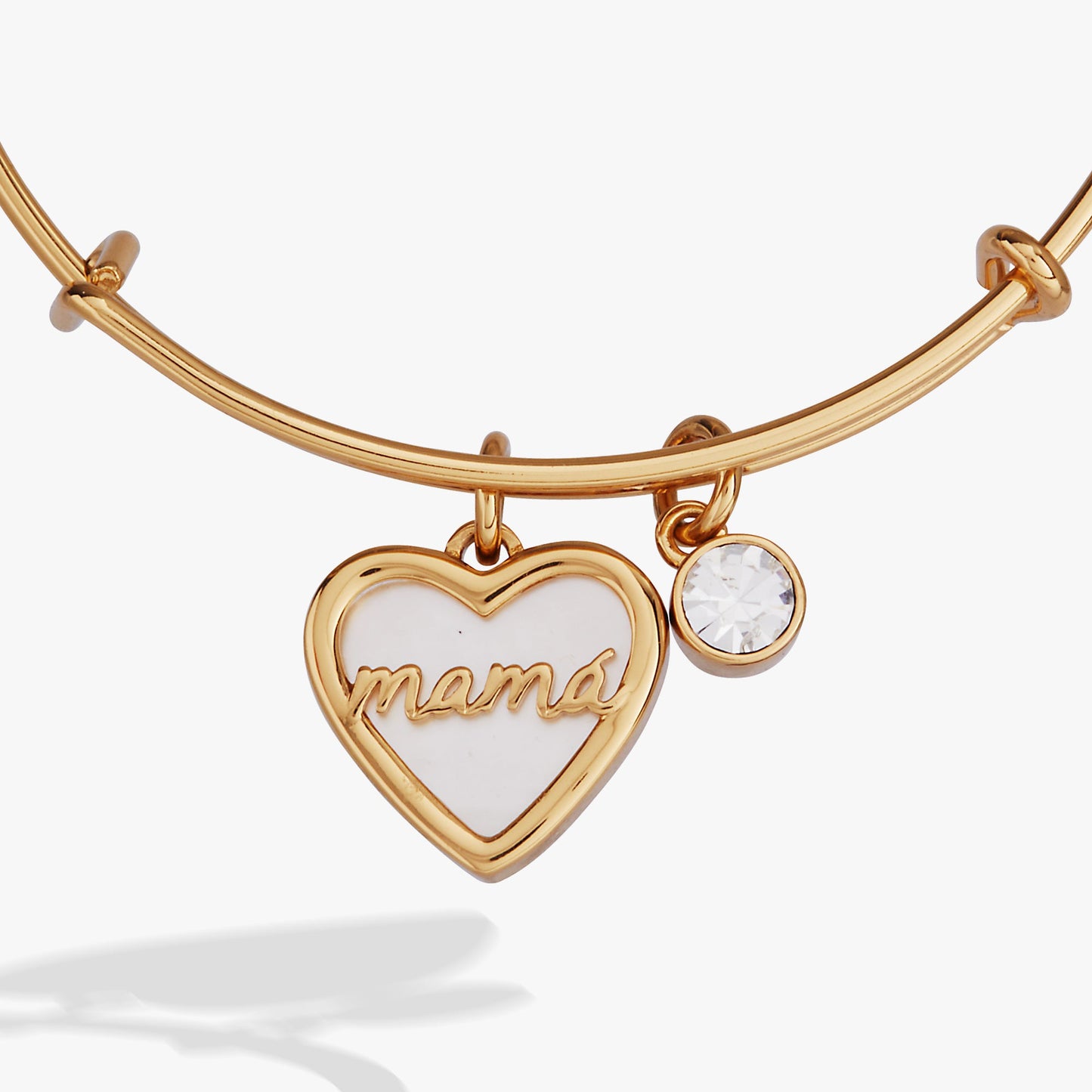 Mamá Mother of Pearl Heart Charm Bangle ALEX AND ANI