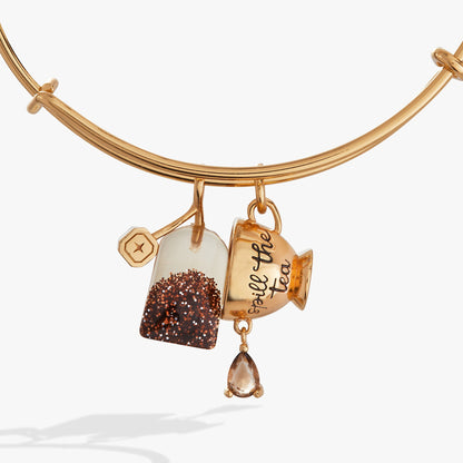 'Spill the Tea' Cup & Tea Bag Charm Bangle ALEX AND ANI