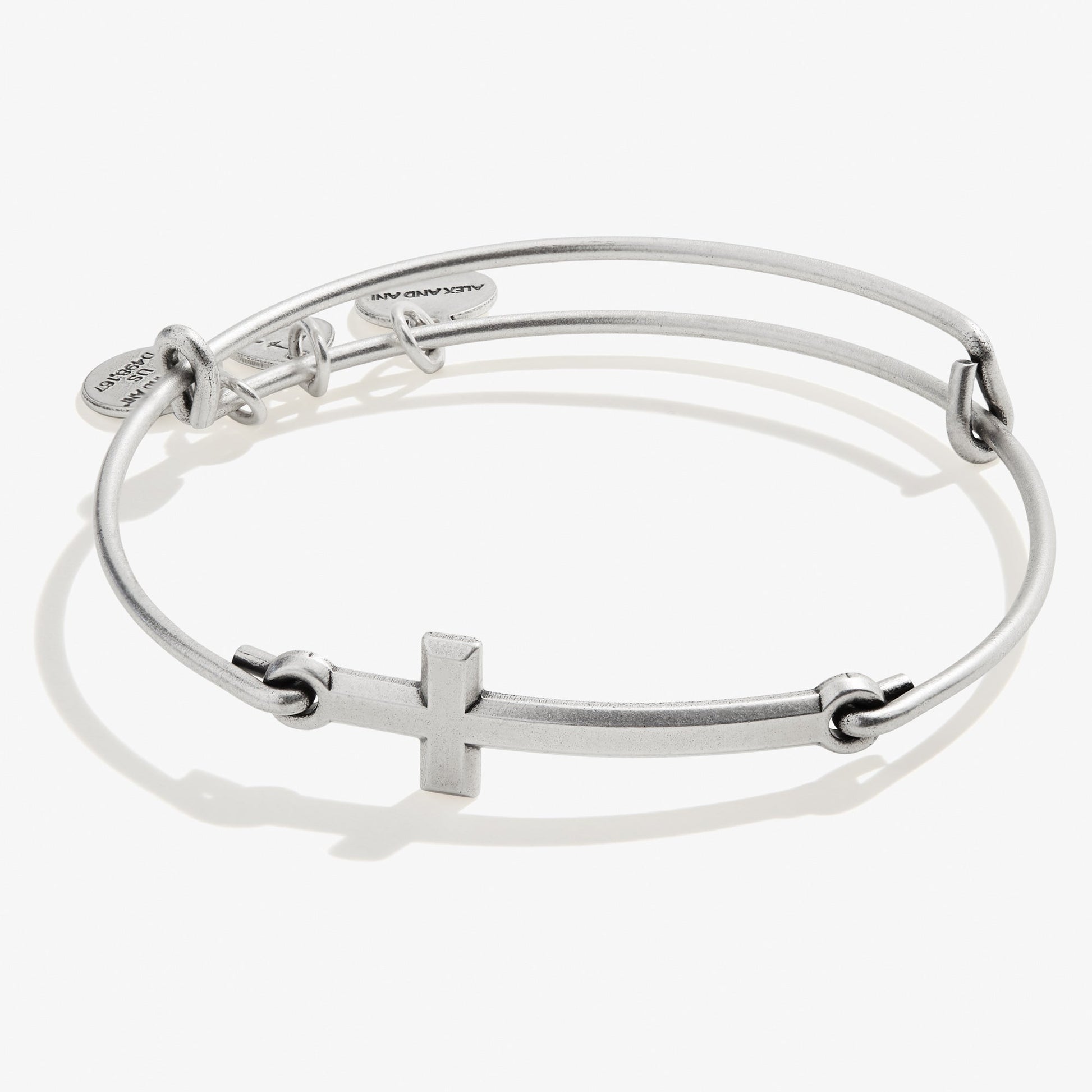 Spiritual Armor Cross Inline Charm Bangle ALEX AND ANI