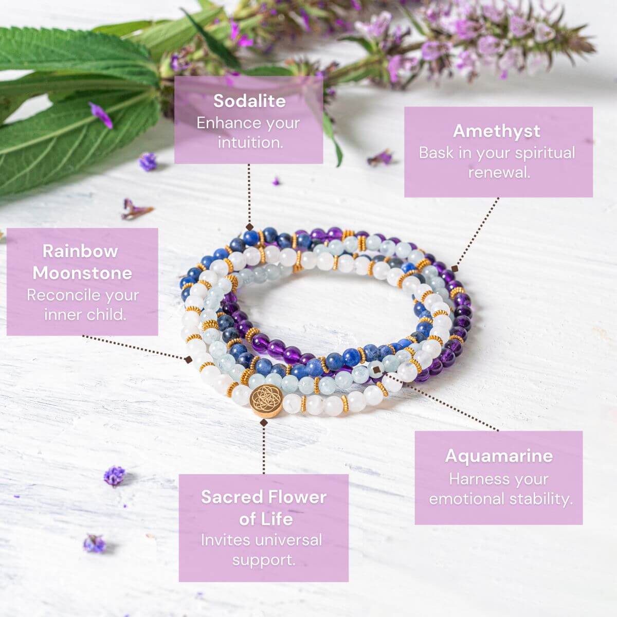 Spiritual Healing Bracelet Pack of 4 Conscious Items
