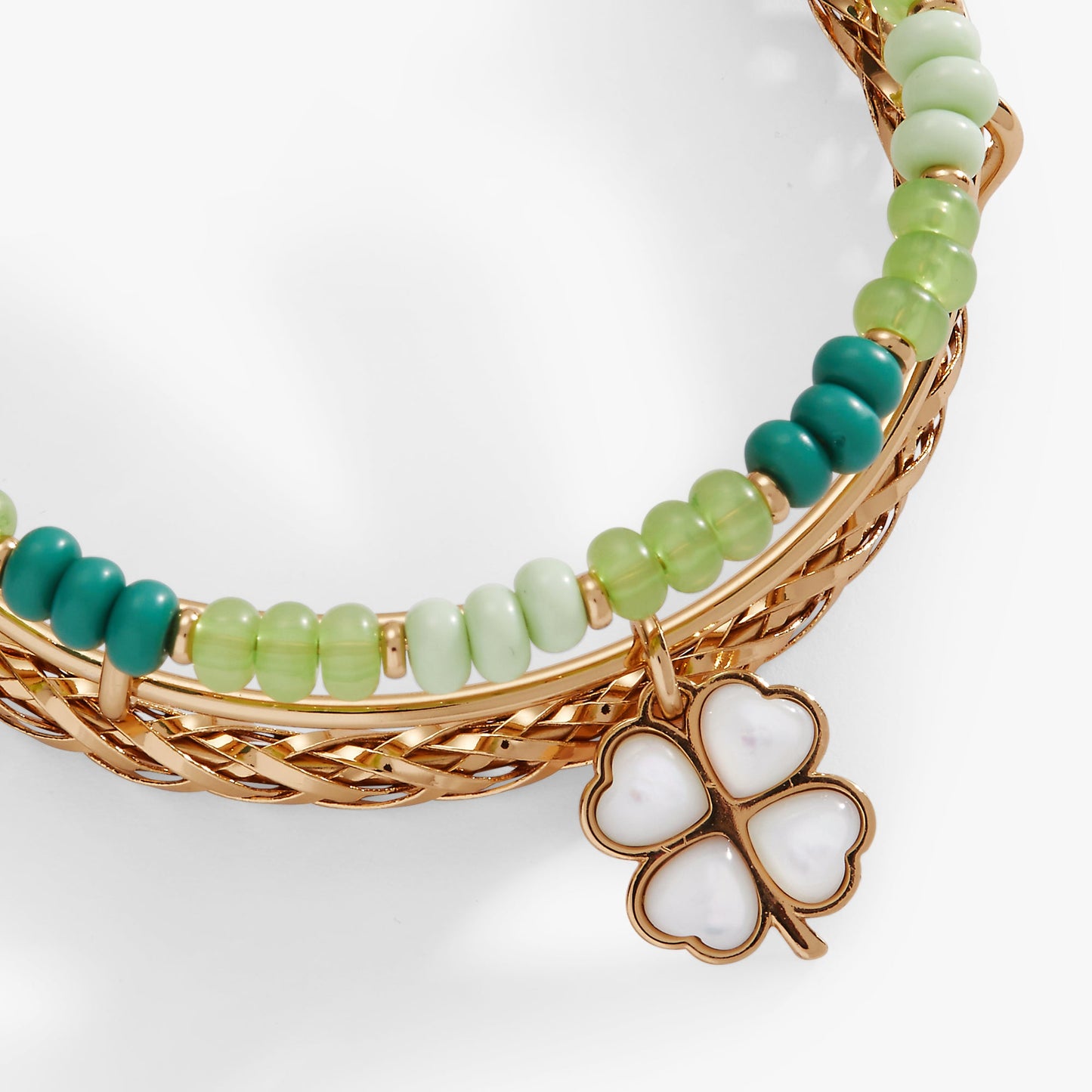 Lucky Four-Leaf Clover Set of 3 Bangles ALEX AND ANI