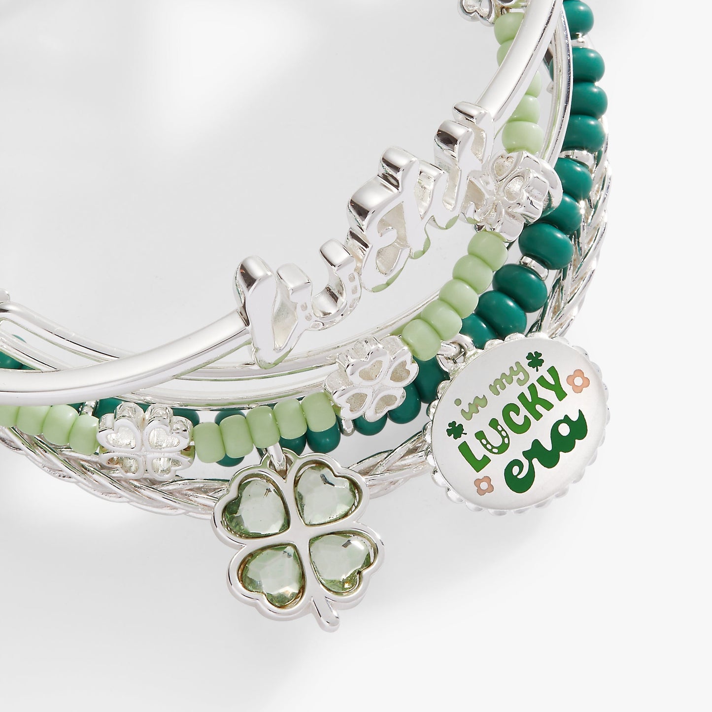 Lucky Four-Leaf Clover Bangle Set of 5 ALEX AND ANI