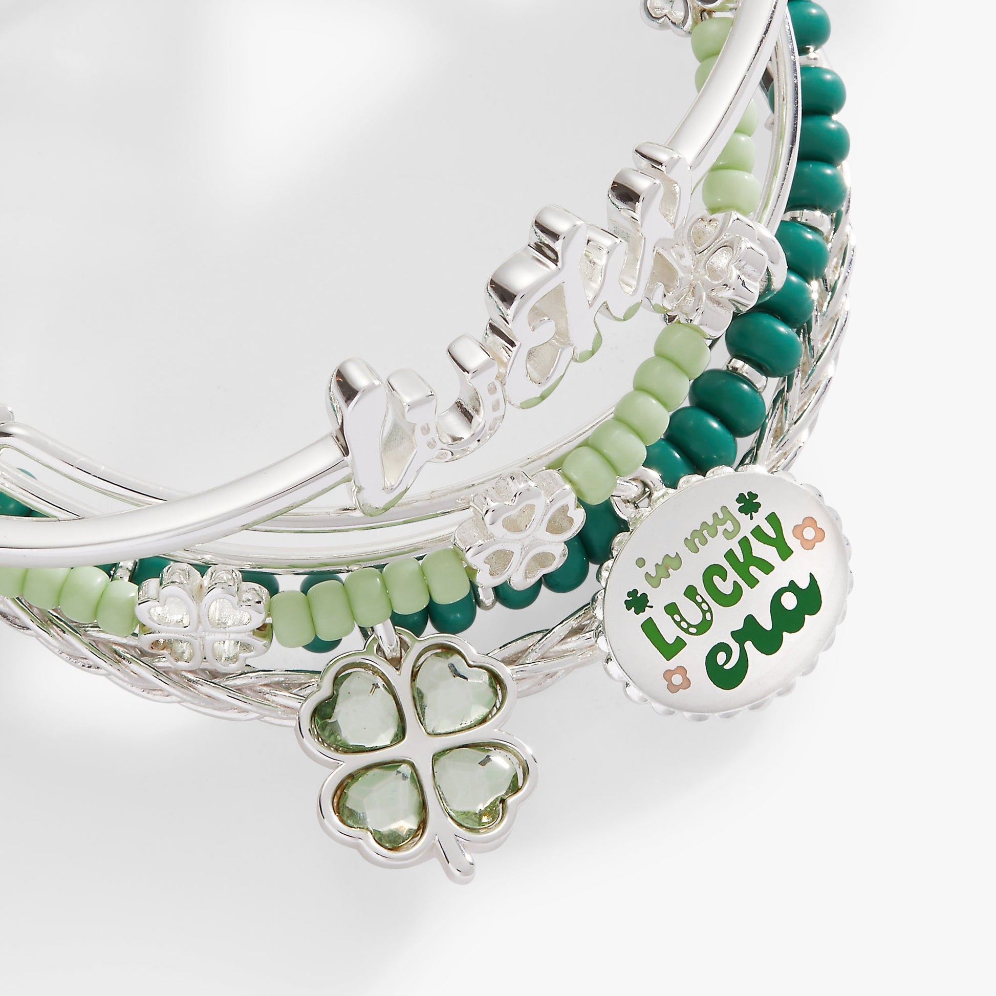 Lucky Four-Leaf Clover Bangle Set of 5 ALEX AND ANI