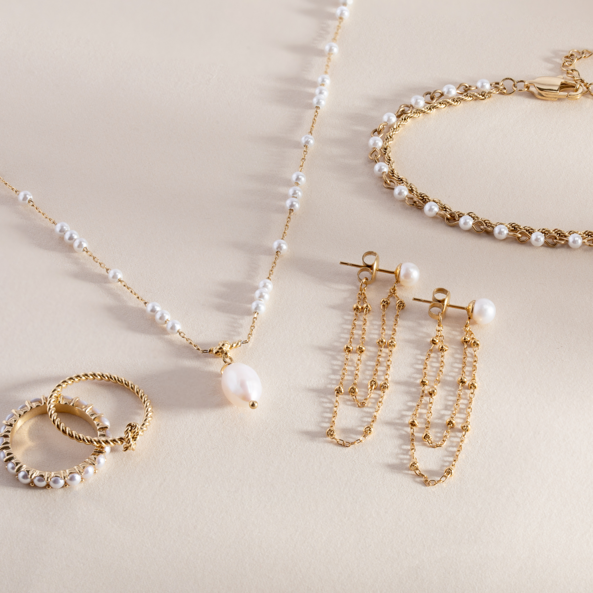 Freshwater Pearl Front-and-Back Earrings ALEX AND ANI
