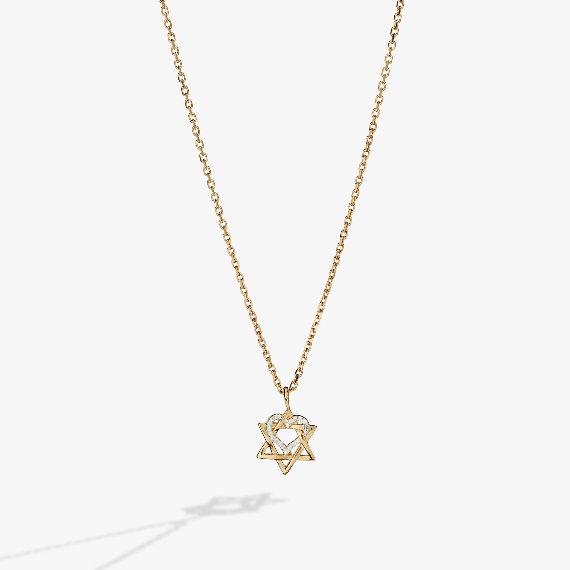Star of David Heart Necklace, 14kt Gold Plated ALEX AND ANI