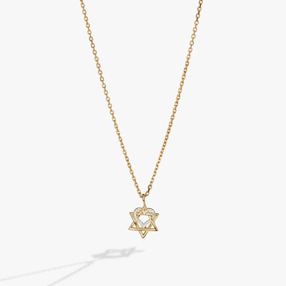 Star of David Heart Necklace, 14kt Gold Plated ALEX AND ANI