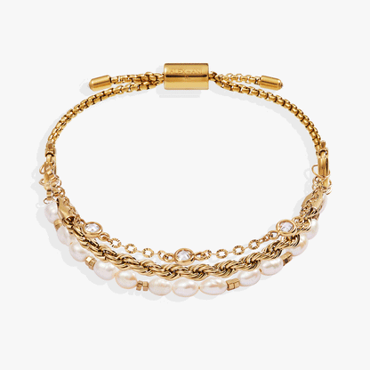 Crystal + Pearl Stranded™ Bracelet Set ALEX AND ANI