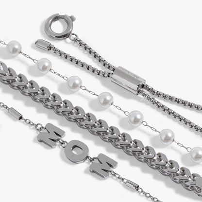 Mom Pearl Stranded™ Bracelet Set ALEX AND ANI