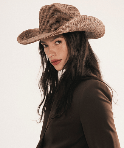 Ames Packable Straw Cowboy Hat GIGI PIP