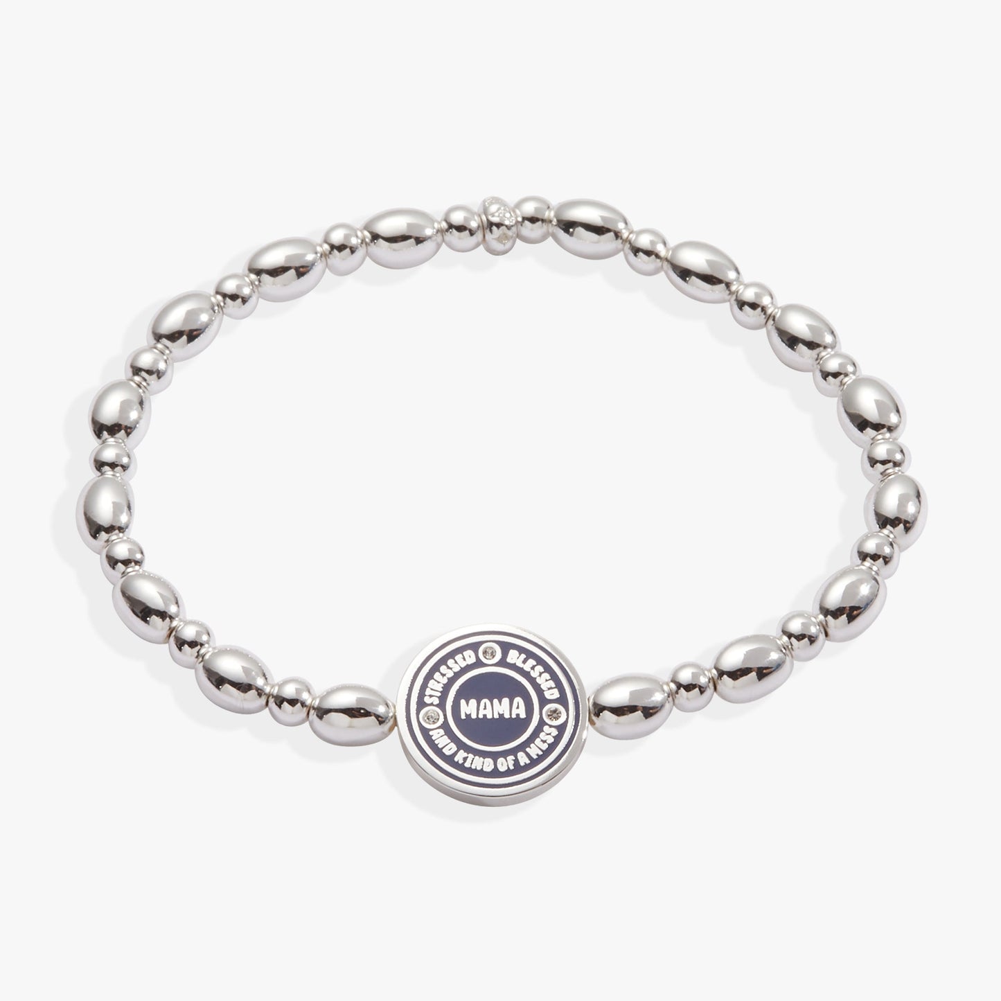 “Mama — Stressed, Blessed and Kind of a Mess” Stretch Bracelet ALEX AND ANI