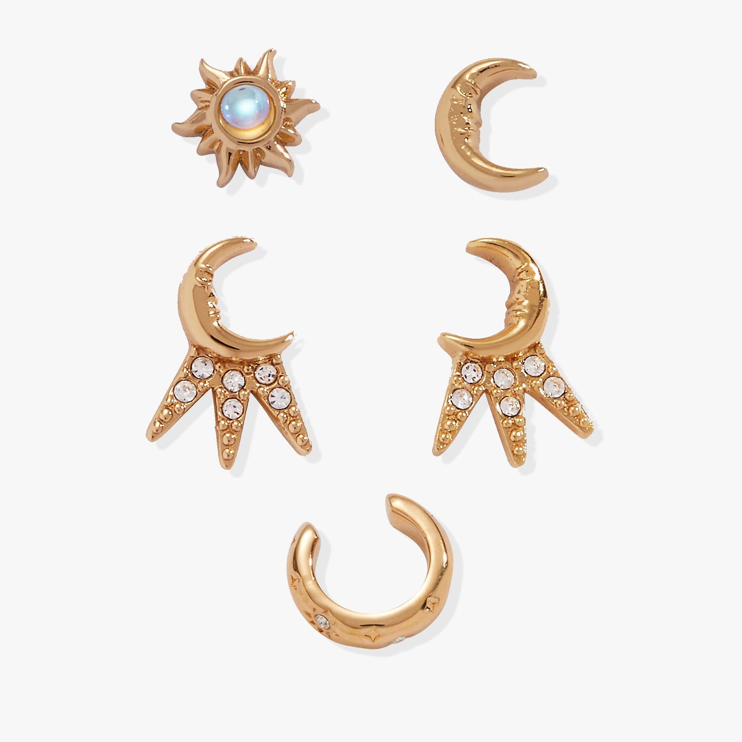 Sun & Moon 2 Studs & Earring Cuff Set ALEX AND ANI