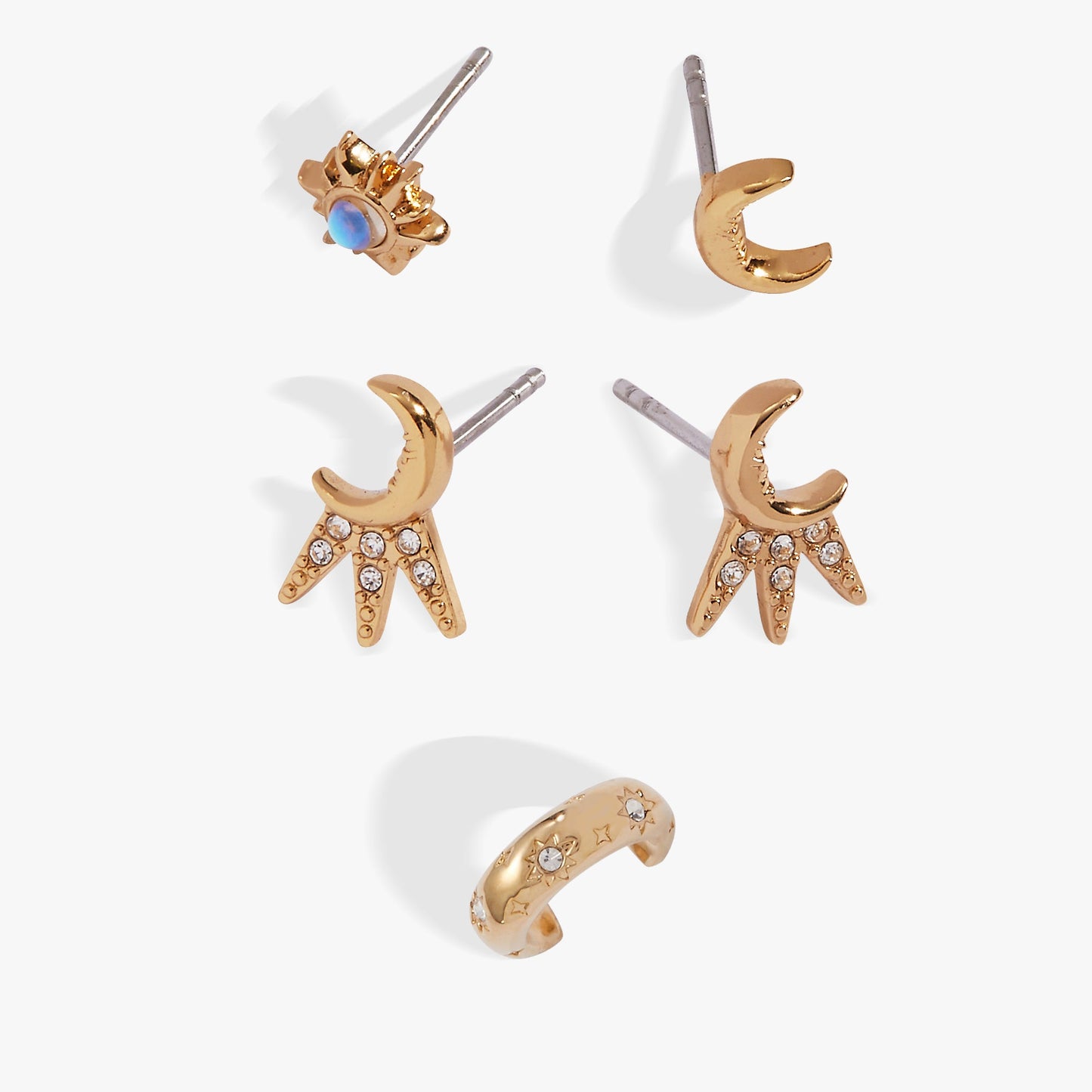 Sun & Moon 2 Studs & Earring Cuff Set ALEX AND ANI