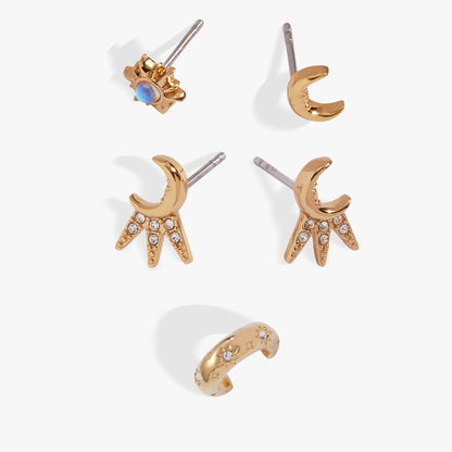 Sun & Moon 2 Studs & Earring Cuff Set ALEX AND ANI