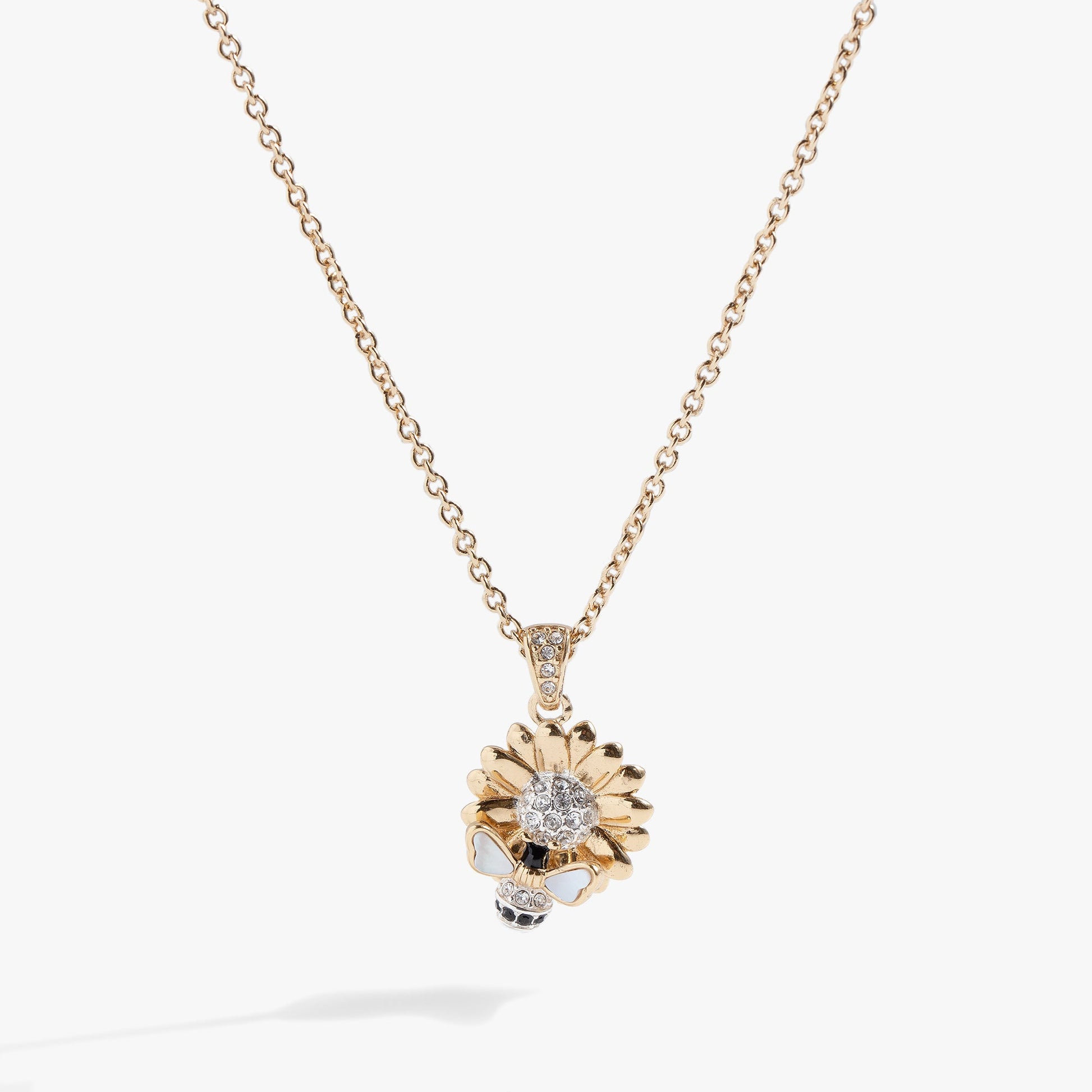 Sunflower & Bee Pendant Necklace ALEX AND ANI