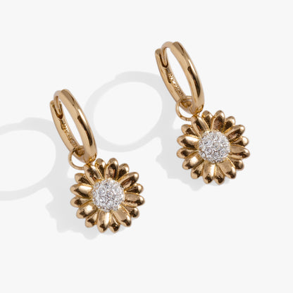 Sunflower Huggie Hoop Earrings ALEX AND ANI
