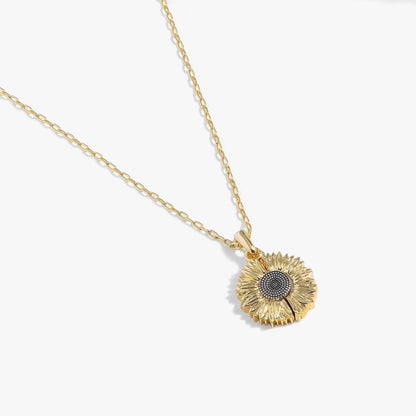 Sunflower 'Choose Happiness' Mantra Necklace ALEX AND ANI