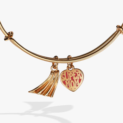 'Super Mom' Heart and Cape Charm Bangle ALEX AND ANI