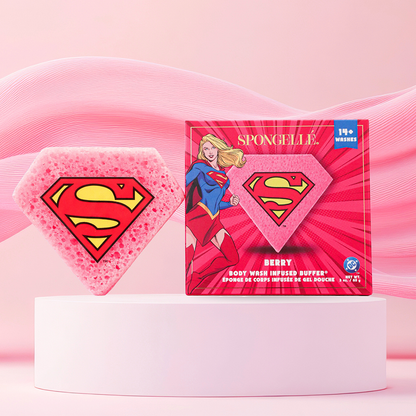 Supergirl™ Berry Body Buffer | DC Superhero Spongellé