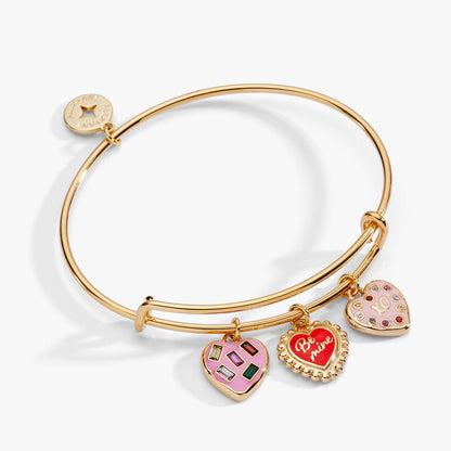 Sweet Shop 'Be Mine' Heart Multi Charm Bangle ALEX AND ANI