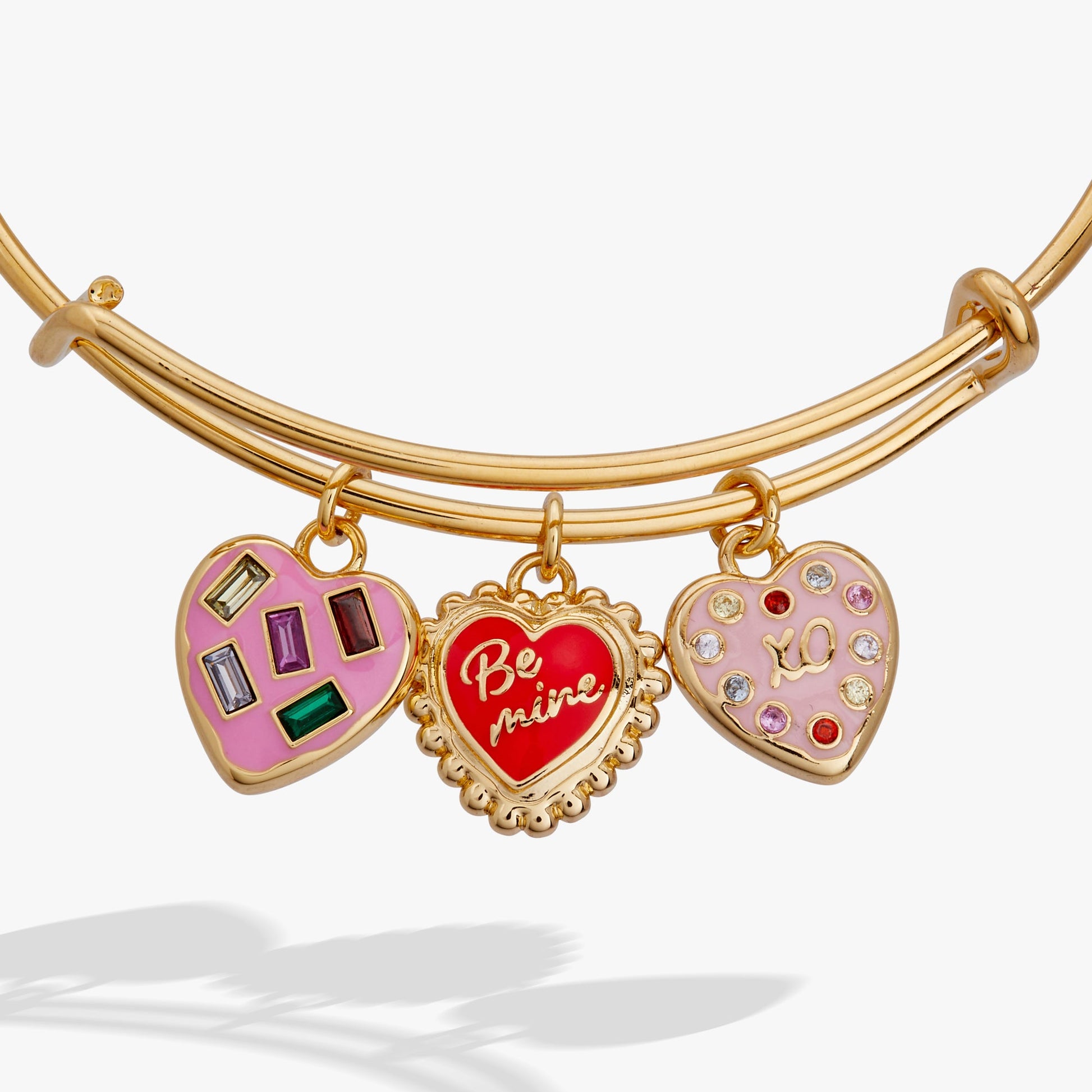 Sweet Shop 'Be Mine' Heart Multi Charm Bangle ALEX AND ANI