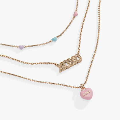 Sweethearts® Triple-Strand Charm Necklace ALEX AND ANI