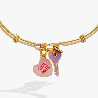 Sweethearts® ‘Soul Mate’ Heart & Key Tension Bangle ALEX AND ANI
