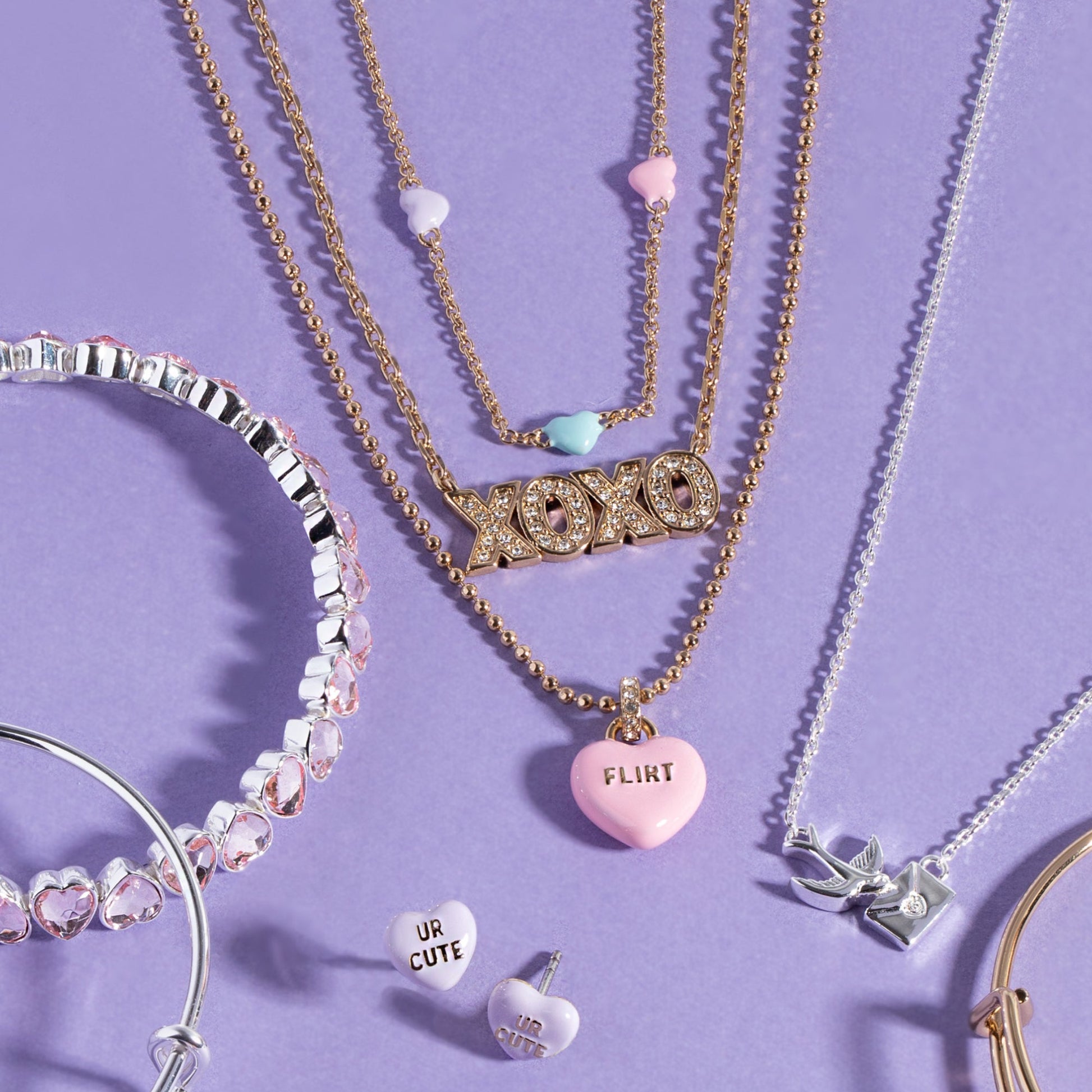 Sweethearts® Triple-Strand Charm Necklace ALEX AND ANI