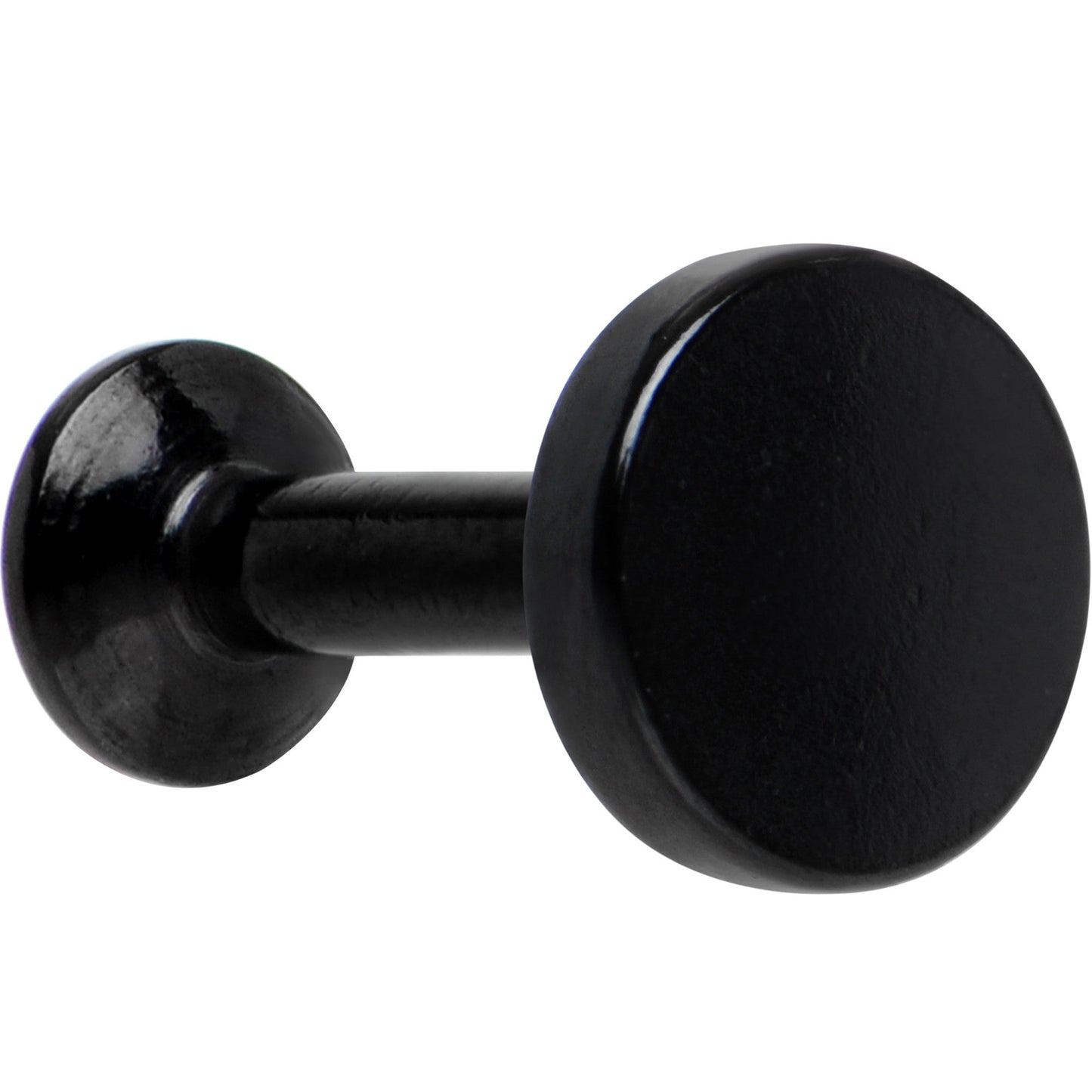 1/4 Black IP 4mm Circle Internal Thread Daith Cartilage Tragus BodyCandy