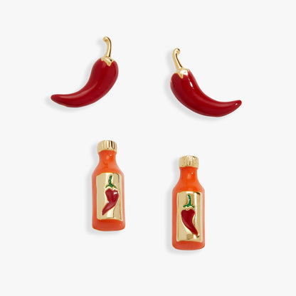 Taco Hot Sauce & Pepper Stud Set ALEX AND ANI