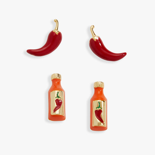 Taco Hot Sauce & Pepper Stud Set ALEX AND ANI
