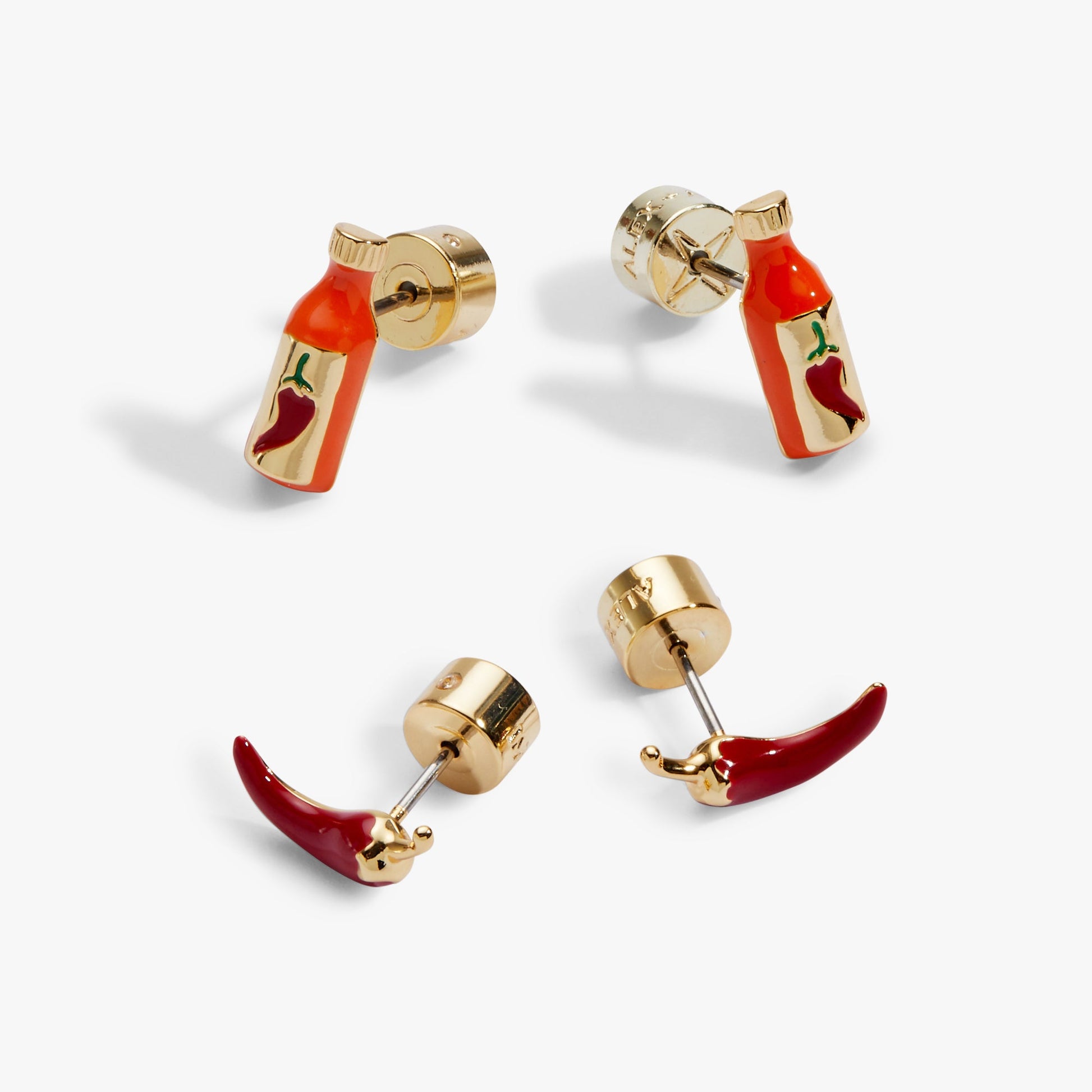 Taco Hot Sauce & Pepper Stud Set ALEX AND ANI