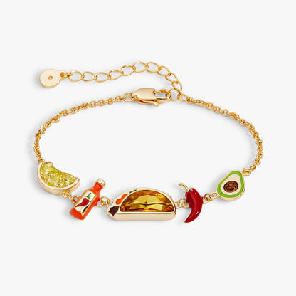 Taco Inline Charm Bracelet ALEX AND ANI