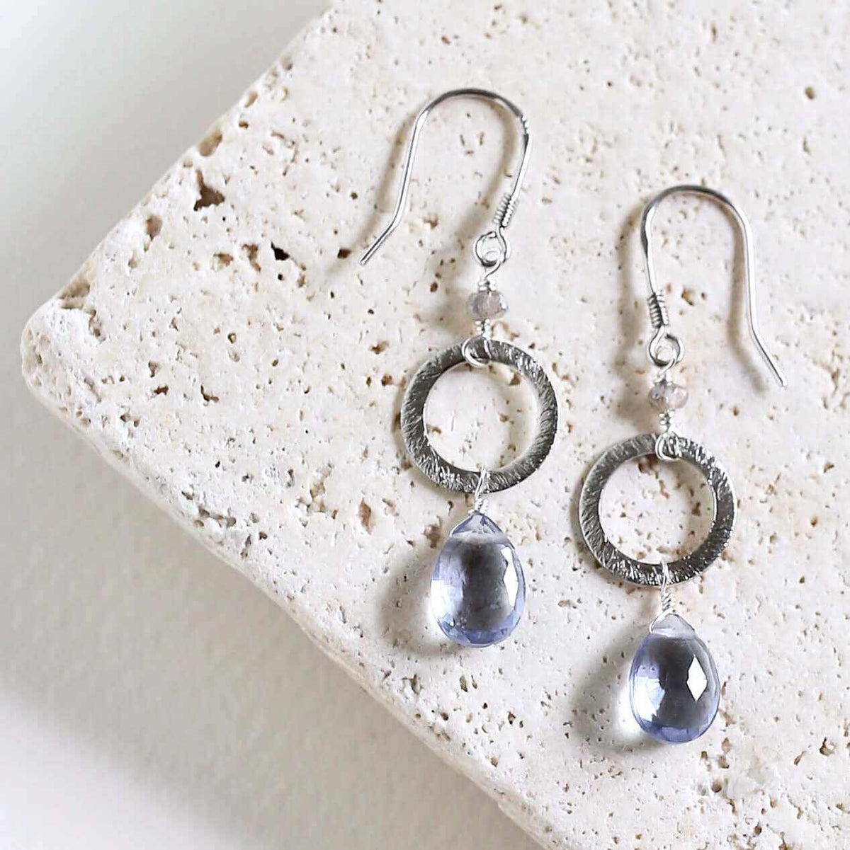 Tanzanite Quartz Silver Drop EarringsPretty and simple, these little gems will be your go-to earrings.
- Tanzanite quartz gemstones- 1.5" long- French hooks
- Rhodium plated .925 fine Italian sterling sEarringsPARKEN JEWELRYVettedArcTanzanite Quartz Silver Drop Earrings