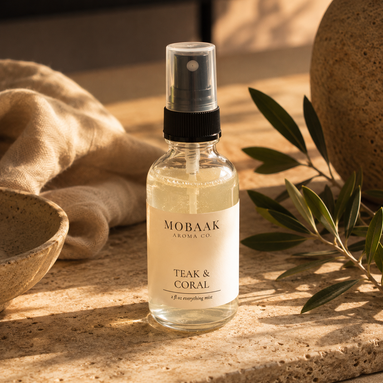 Teak + Coral Everything Mist Mobaak Aromatherapy Shoppe