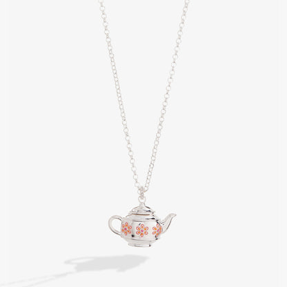 Floral Teapot Locket Pendant Necklace ALEX AND ANI