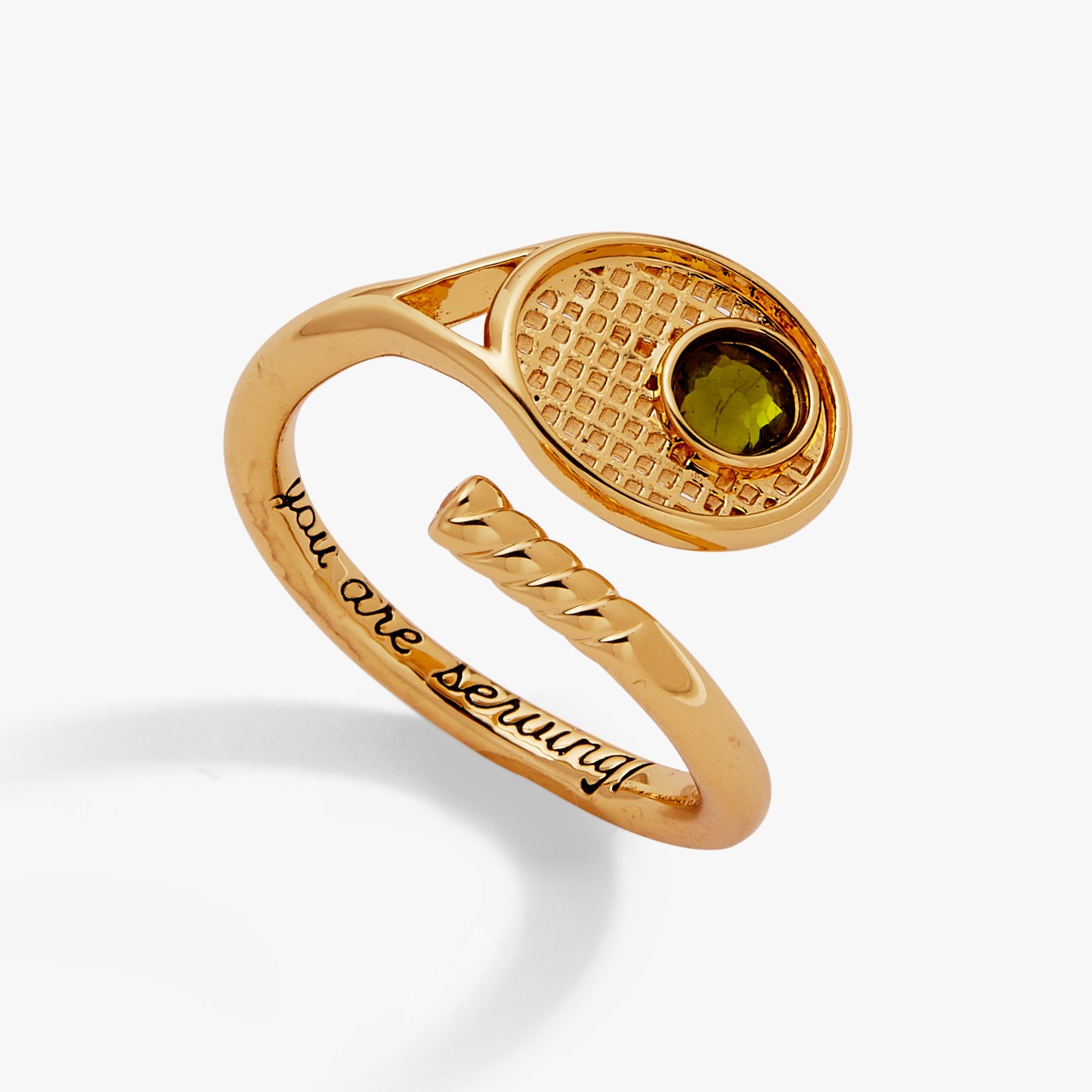 Tennis Racket 'You Are Serving' Wrap Ring ALEX AND ANI