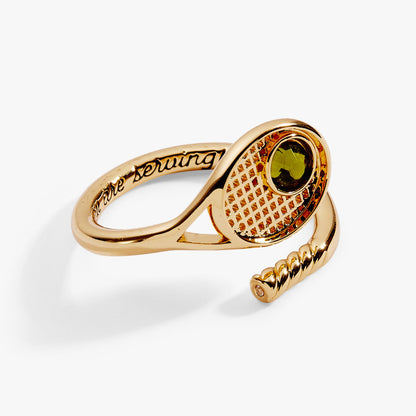 Tennis Racket 'You Are Serving' Wrap Ring ALEX AND ANI