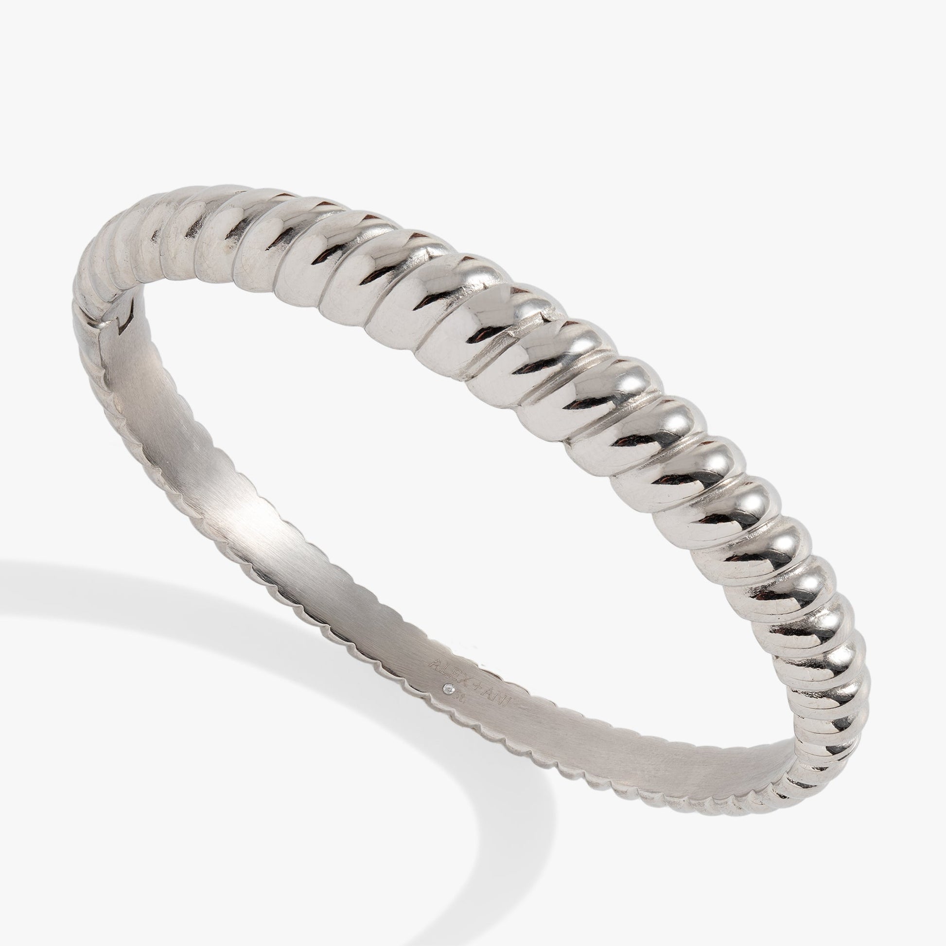 Stainless Steel Rope Textured Bangle ALEX AND ANI