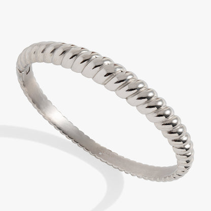 Stainless Steel Rope Textured Bangle ALEX AND ANI