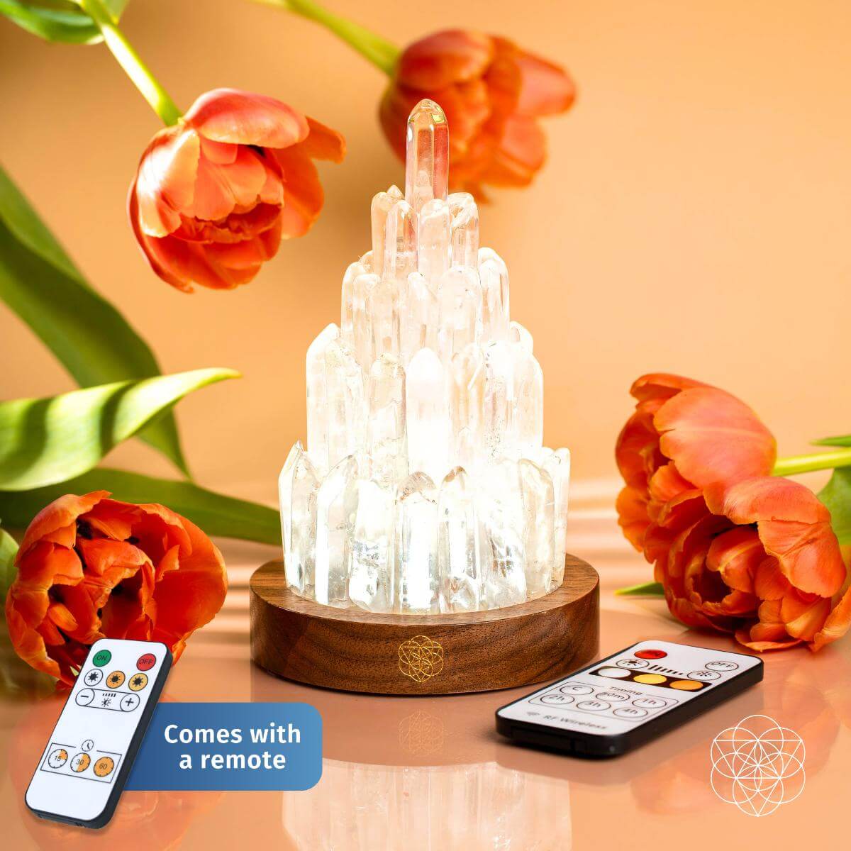 The Clear Quartz Manifestation Tower Lamp Conscious Items