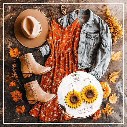 Clara - Handmade Sunflower Earrings