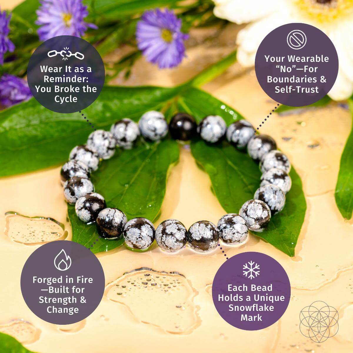 The Pattern Breaker – Snowflake Obsidian Bracelet Conscious Items