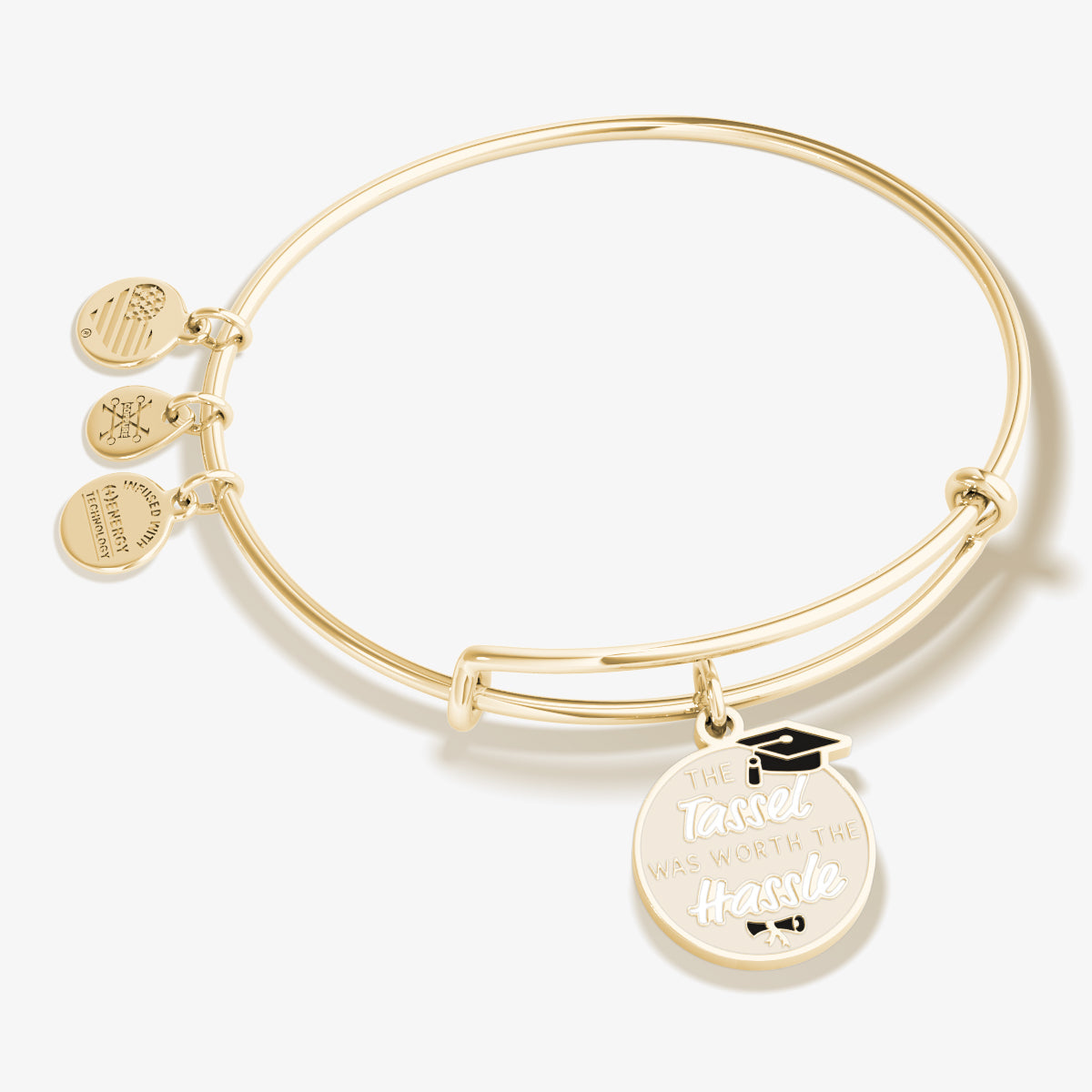 'The Tassel was Worth the Hassle' Graduation Charm Bangle ALEX AND ANI