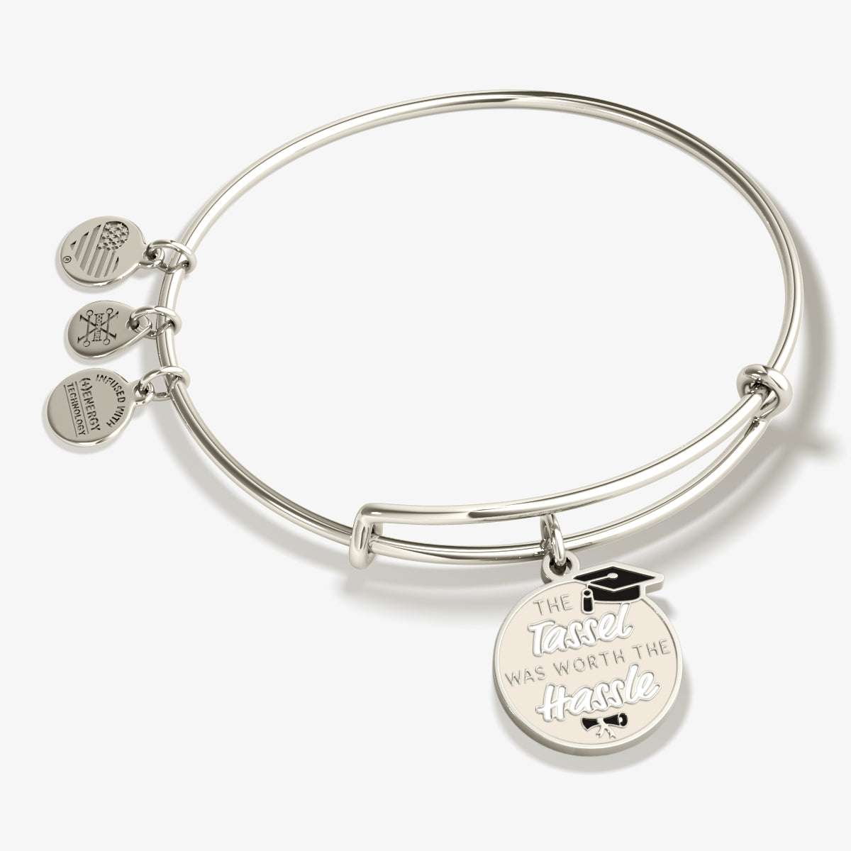 'The Tassel was Worth the Hassle' Graduation Charm Bangle ALEX AND ANI