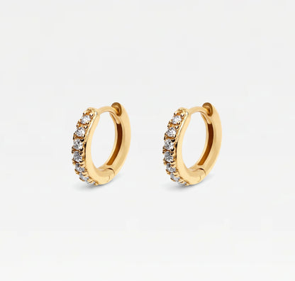 The Mini Pavé Huggie Earrings