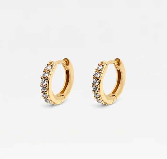 The Mini Pavé Huggie Earrings