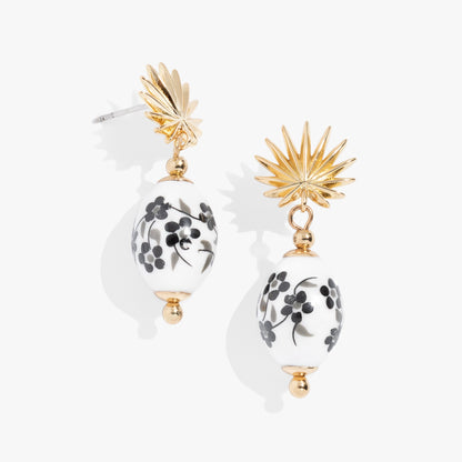 Toile and Palm Drop Earrings ALEX AND ANI