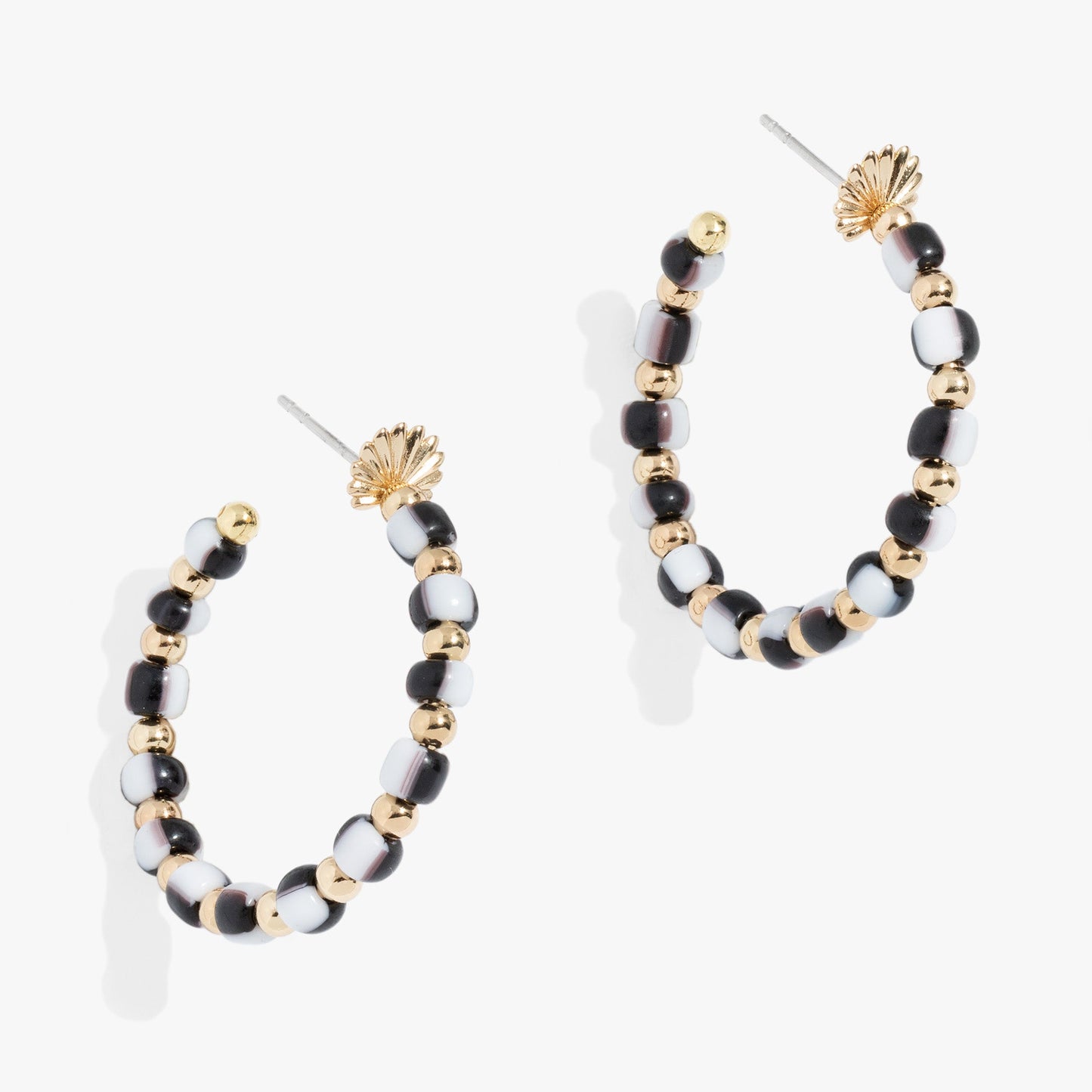 Toile Beaded Hoop Earrings ALEX AND ANI
