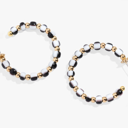 Toile Beaded Hoop Earrings ALEX AND ANI